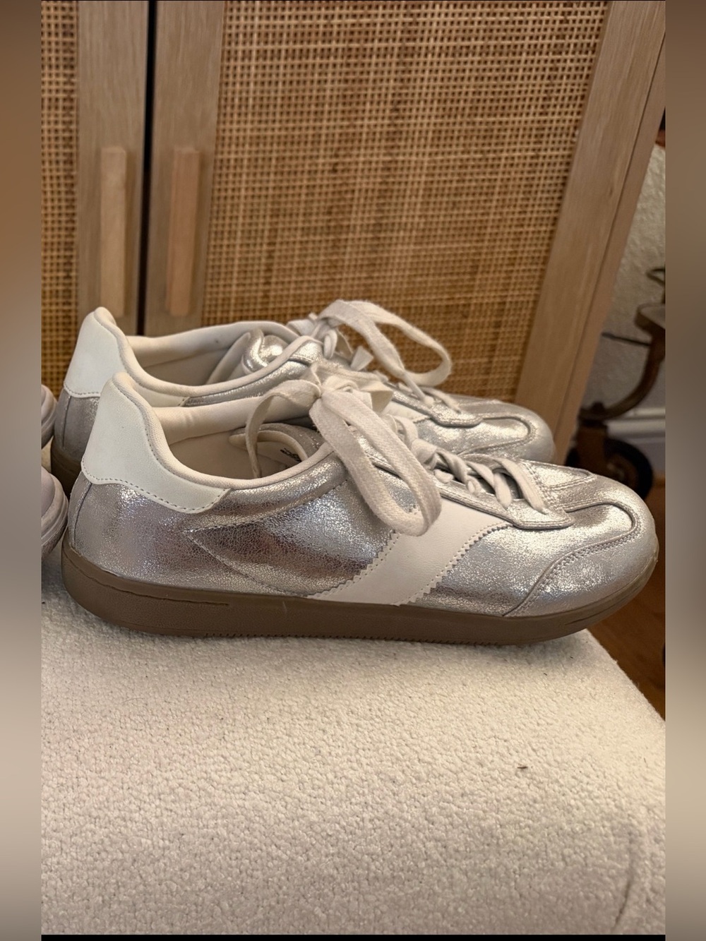 Target Metallic Silver Sneakers